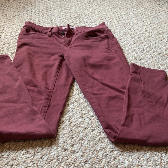 Like new Madewell maroon skinny skinny jeans - Picture 4 of 15
